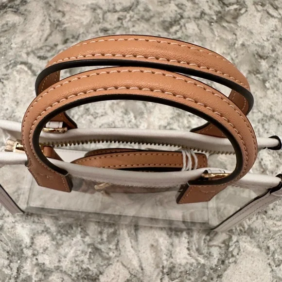 Tory Burch Ella PVC Vinyl Clear Mini Tote bag - Picture 10 of 11